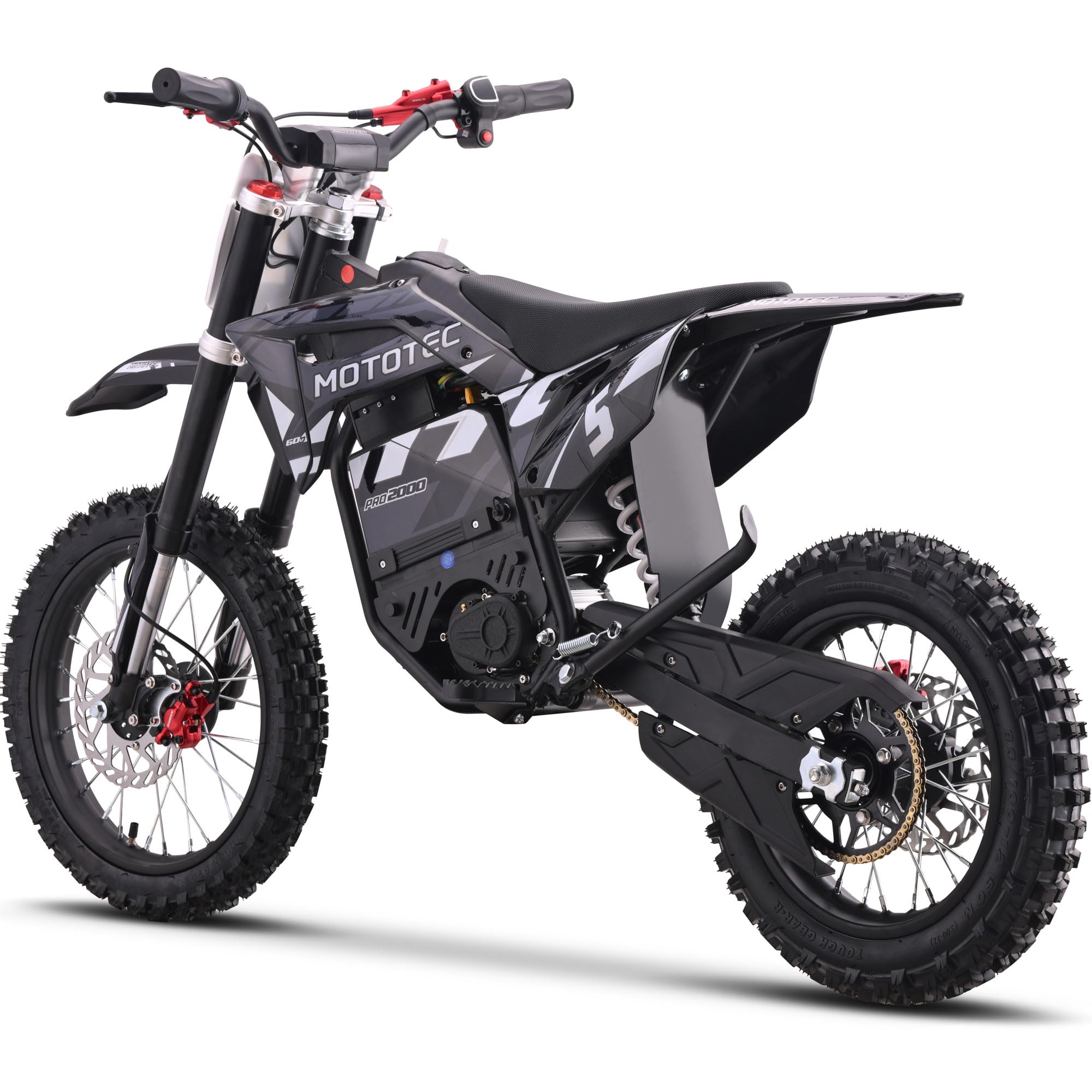 MotoTec 60v 2000w Pro Electric Dirt Bike Lithium Grey : Amazon.co